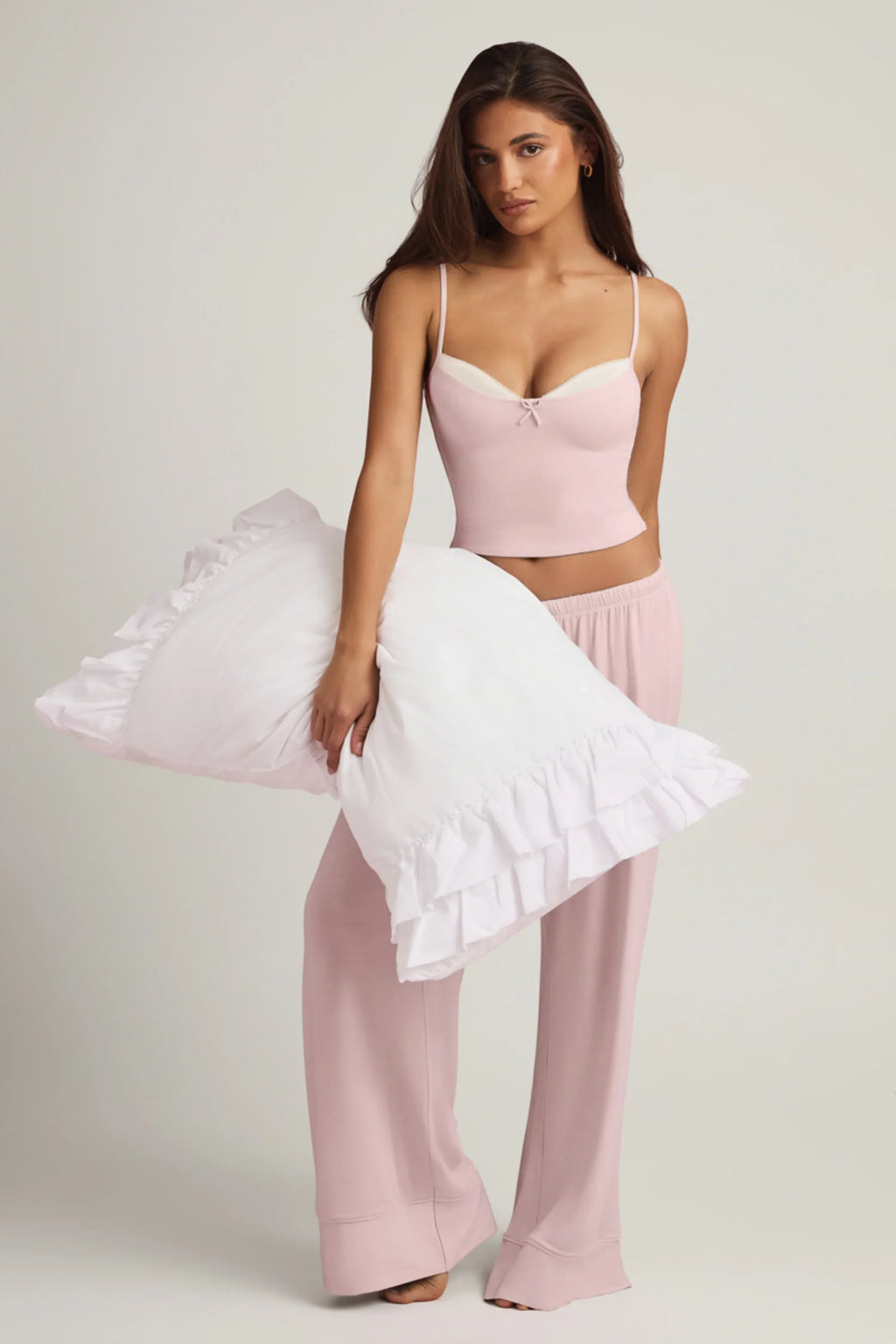 Modal Camisole Pyjama Top in Baby Pink