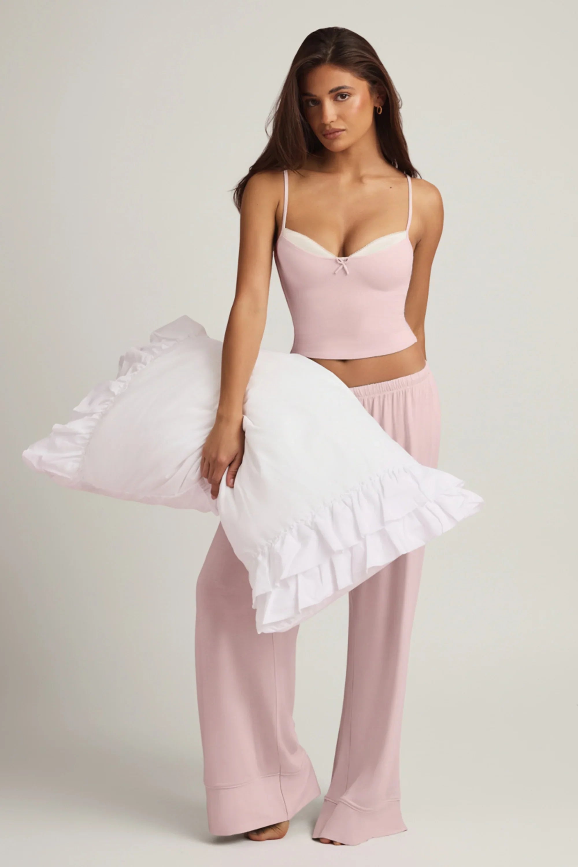 Modal Camisole Pyjama Top in Baby Pink