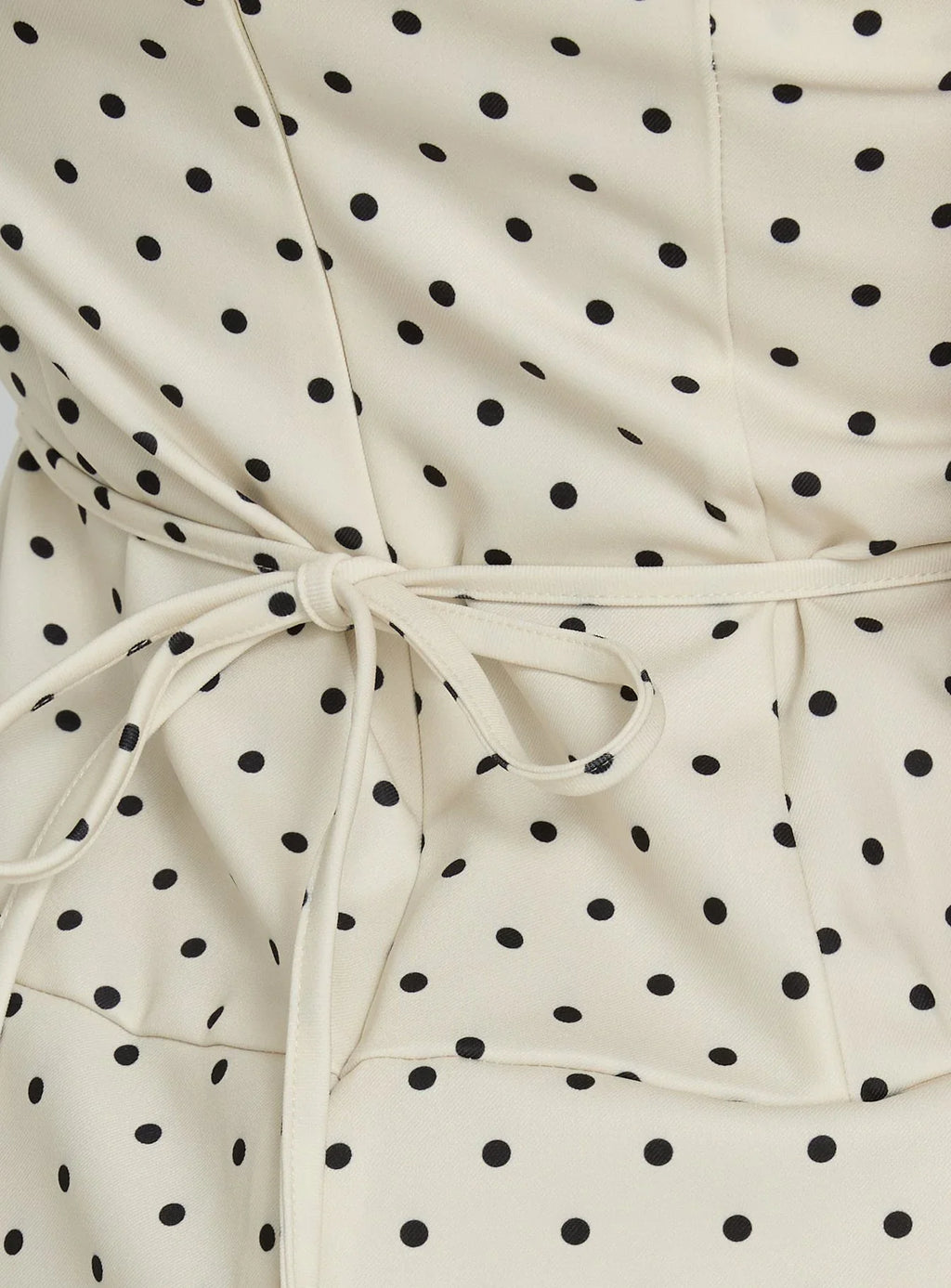 Italiana Layered Lace Mini Dress Cream Polka Dot