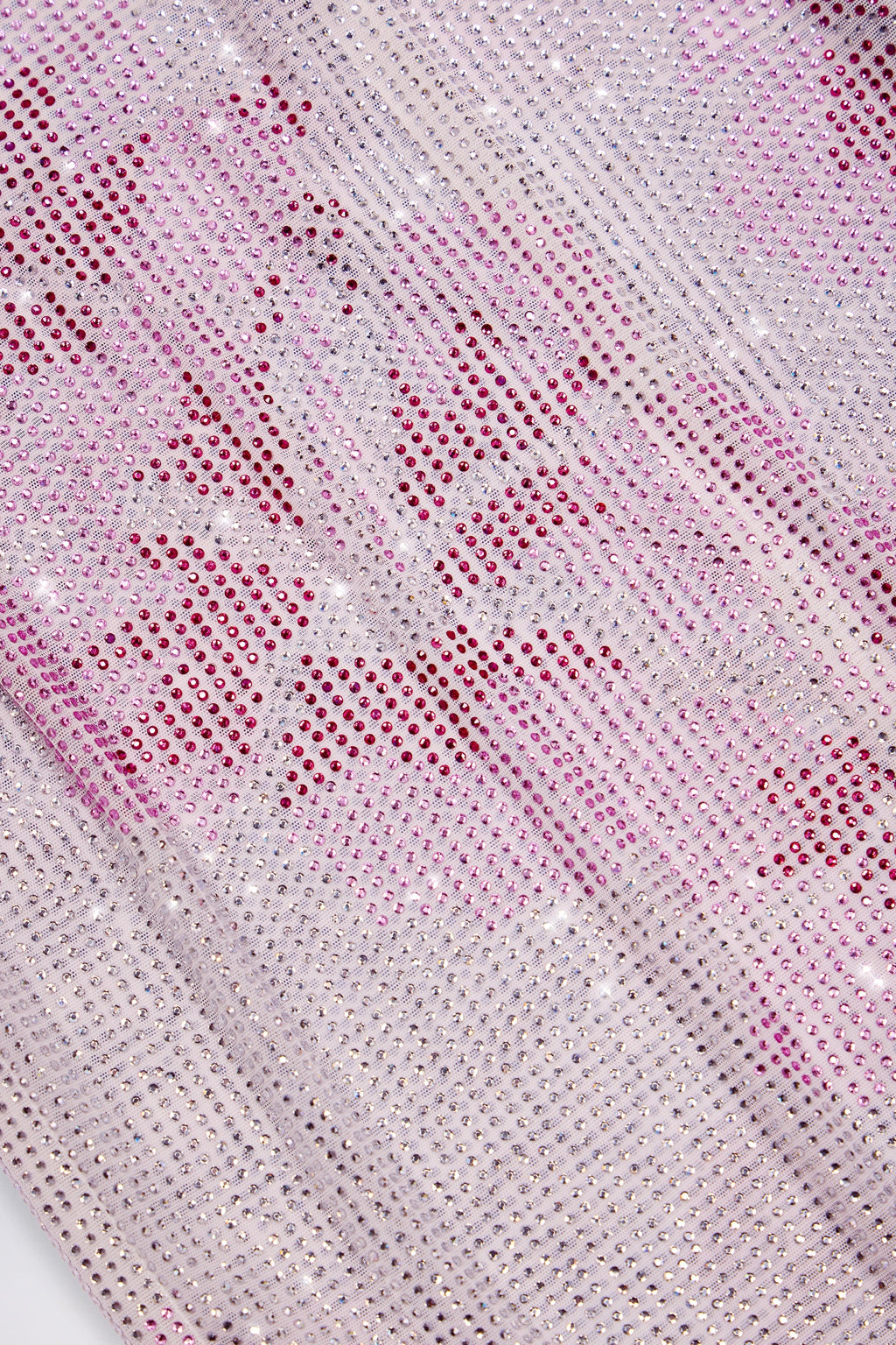 Embellished Cowl-Neck Maxi Dress in Pink White Hotfix