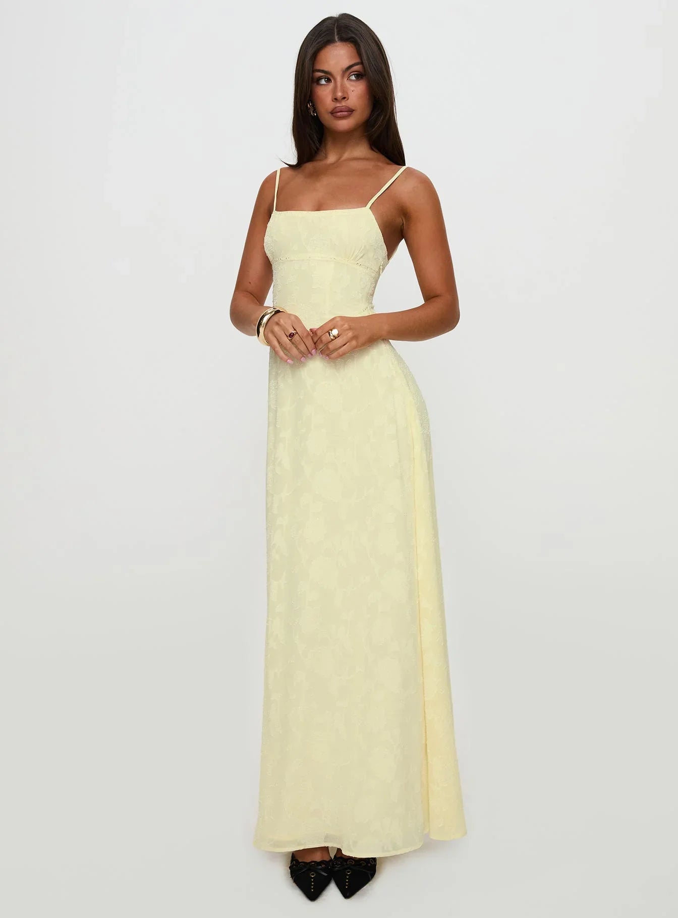 South Of France Maxi Dress Yellow Petite
