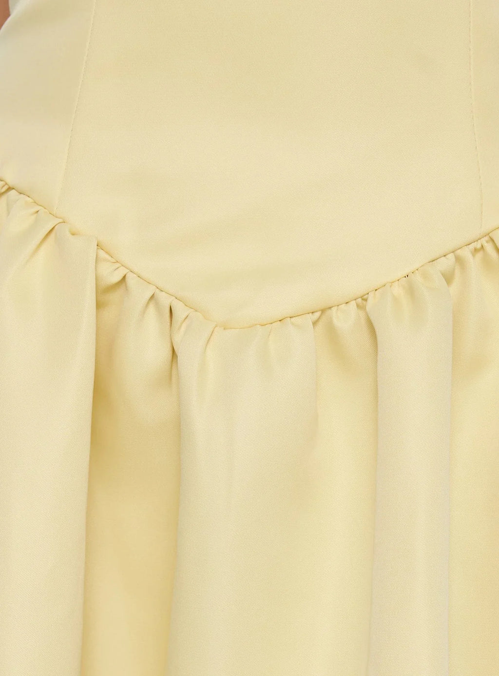Soft Bloom Drop Waist Strapless Maxi Dress Yellow