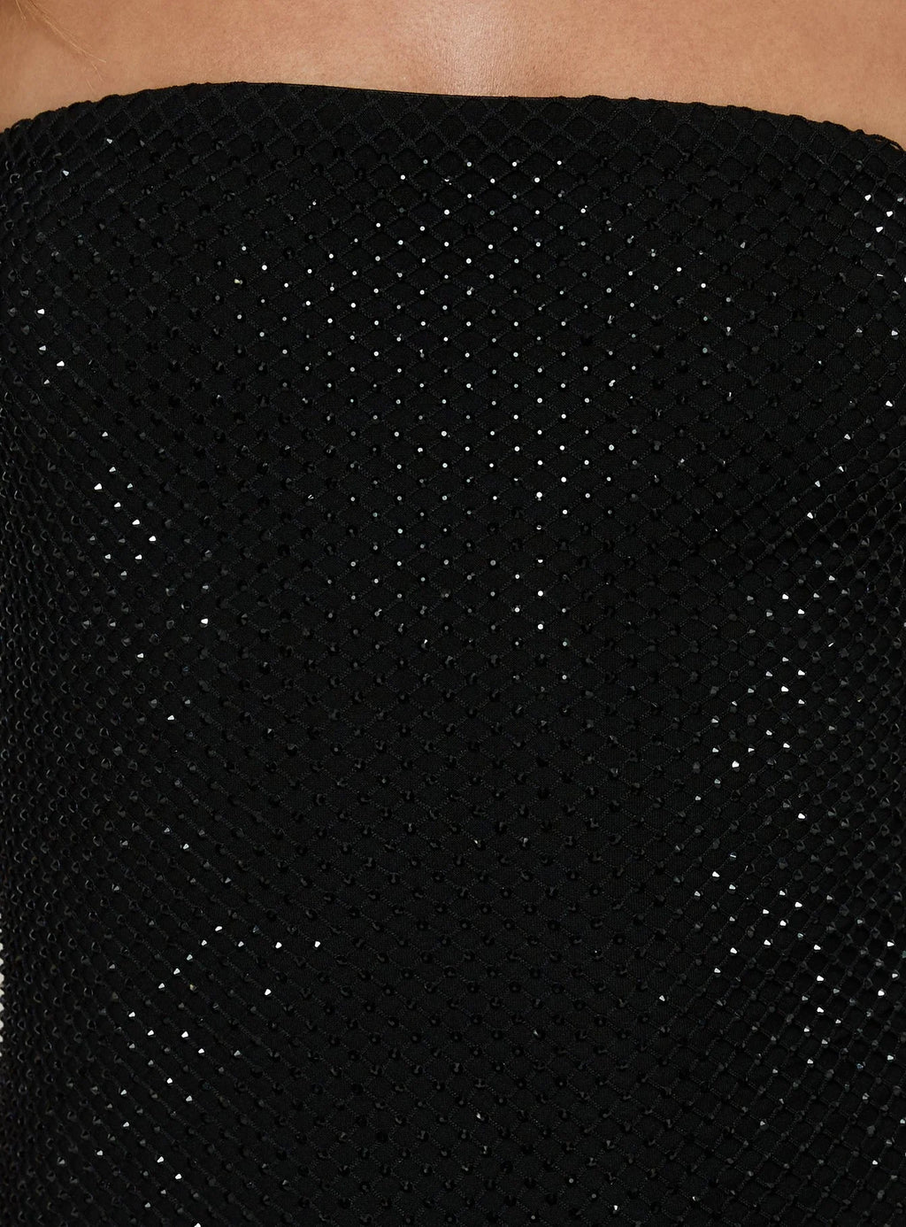 Jemira Strapless Shimmer Mini Dress Black