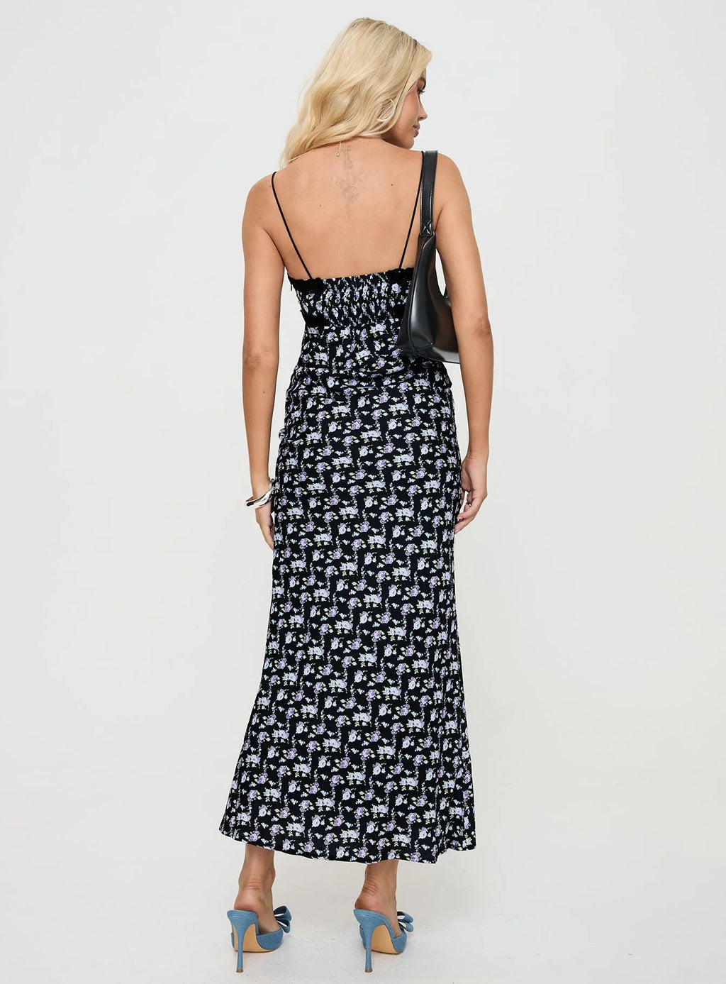 Emily Maxi Dress Black / Floral