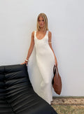 Imirisa Scoop Knit Maxi Dress Cream