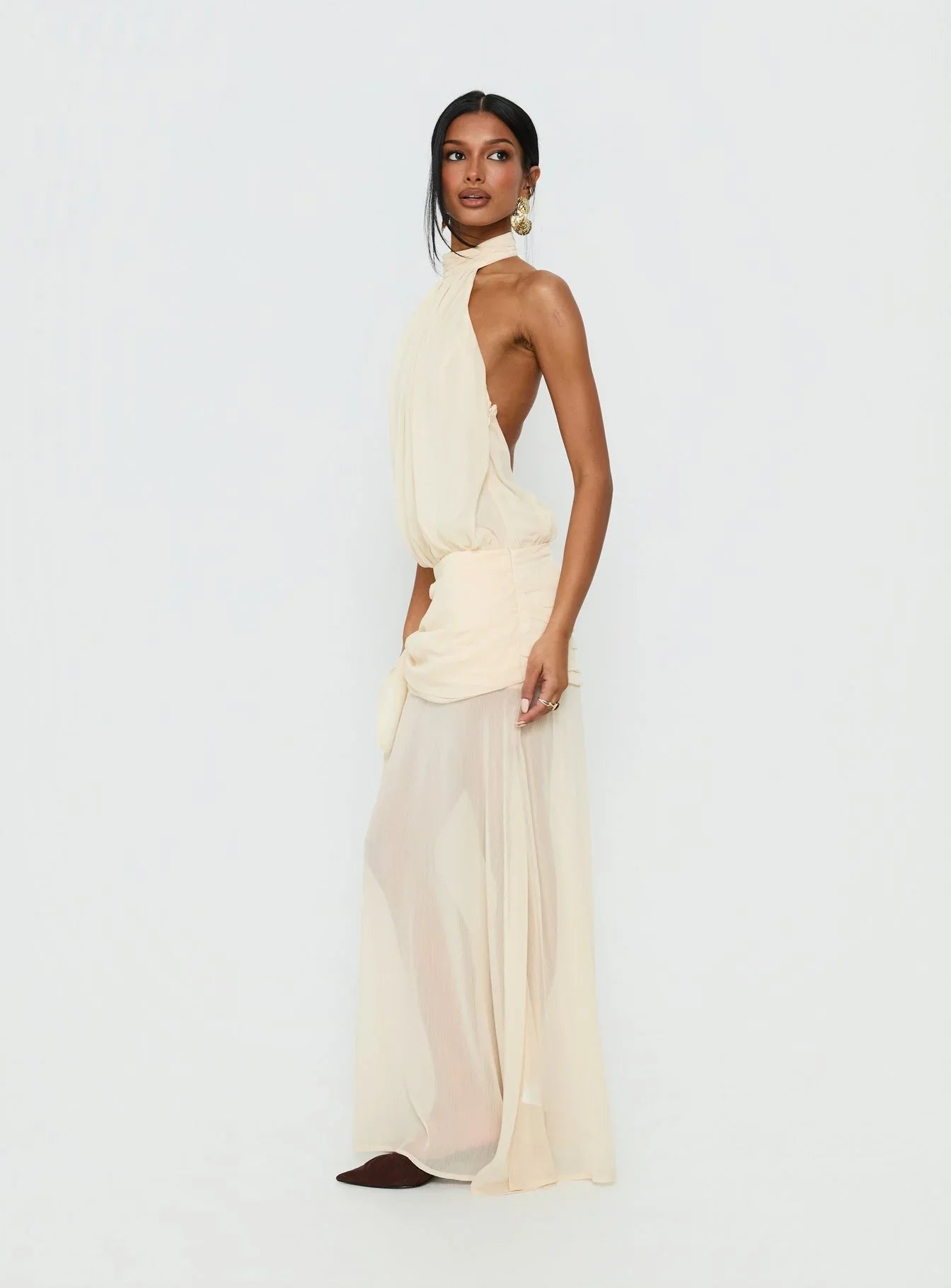 Faythe High Neck Maxi Dress Butter