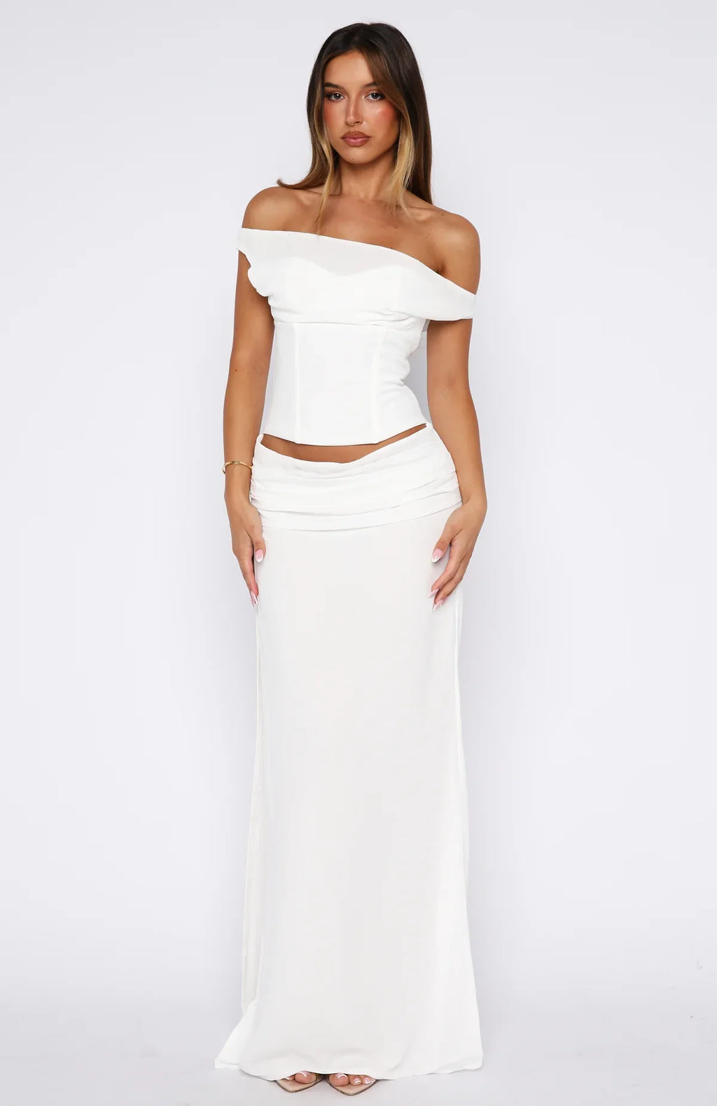 Unavailable Energy Maxi Dress White