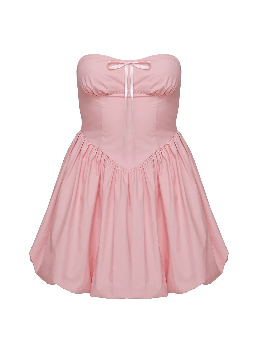 Melaina Bubble Hem Mini Dress Pink