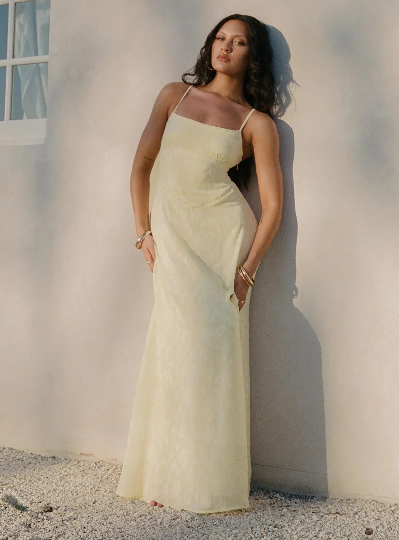 South Of France Maxi Dress Yellow Petite