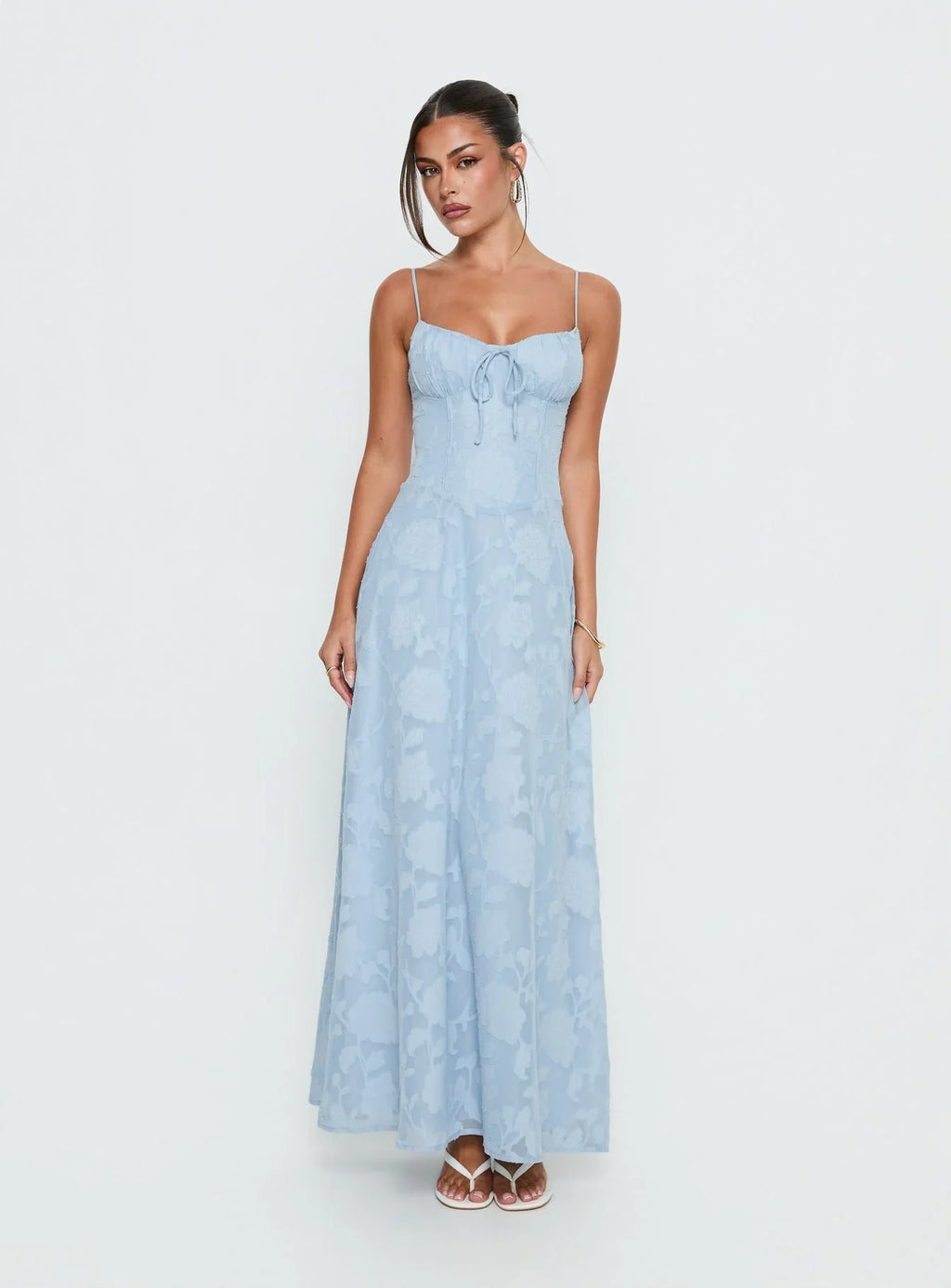 Members Only Maxi Dress Blue Burnout