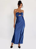 Faviola Strapless Maxi Dress Blue
