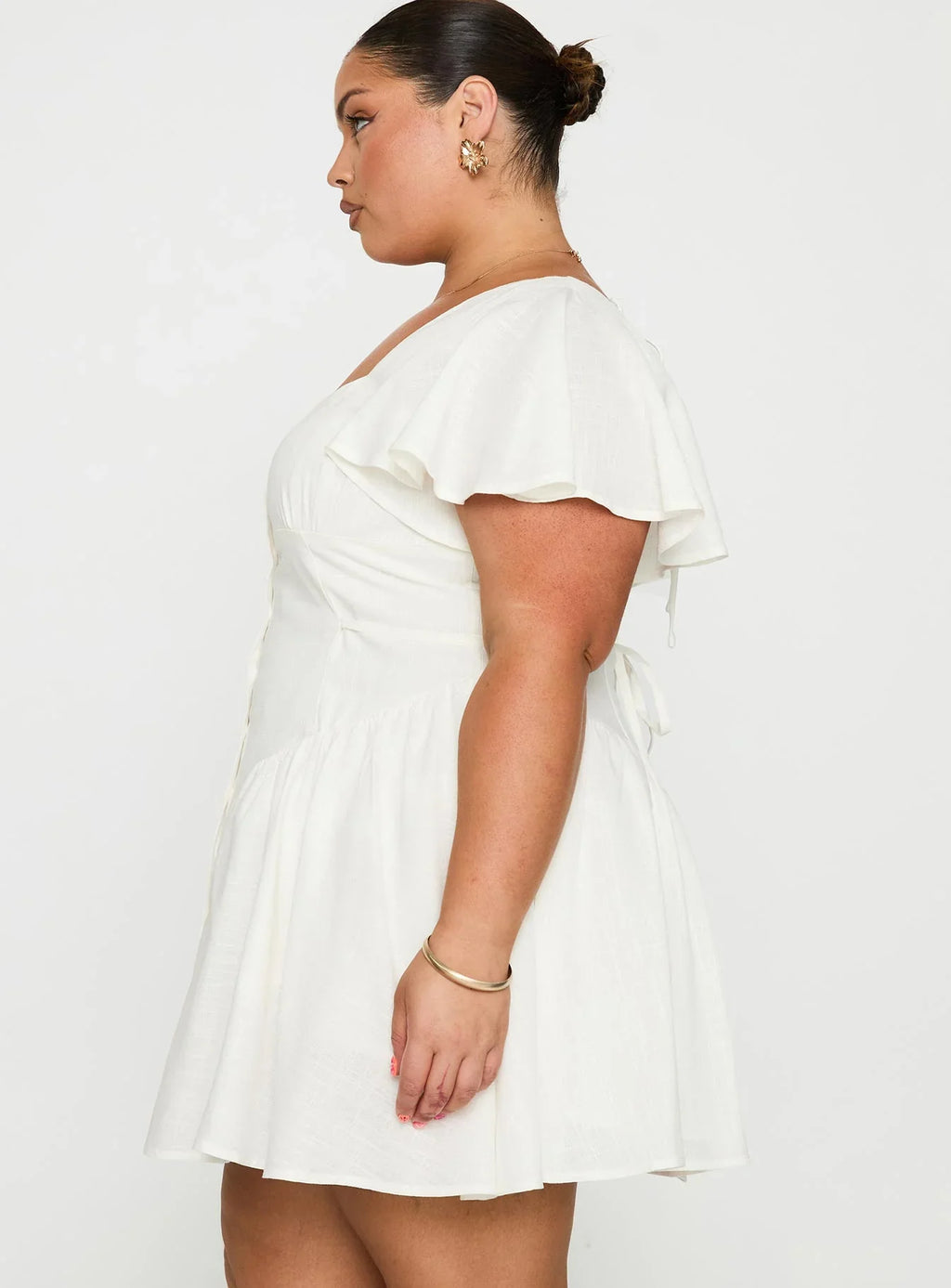 Forever More Mini Dress White Curve