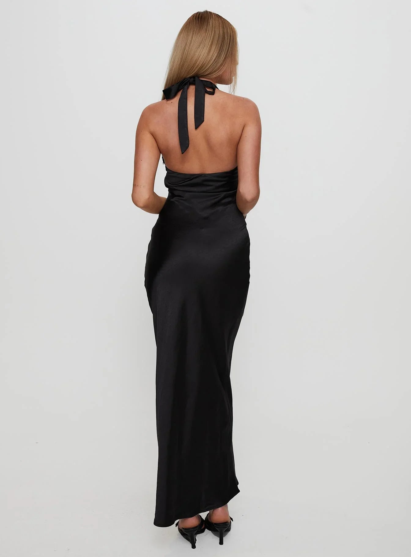 Vasilisa Halter Neck Maxi Dress Black