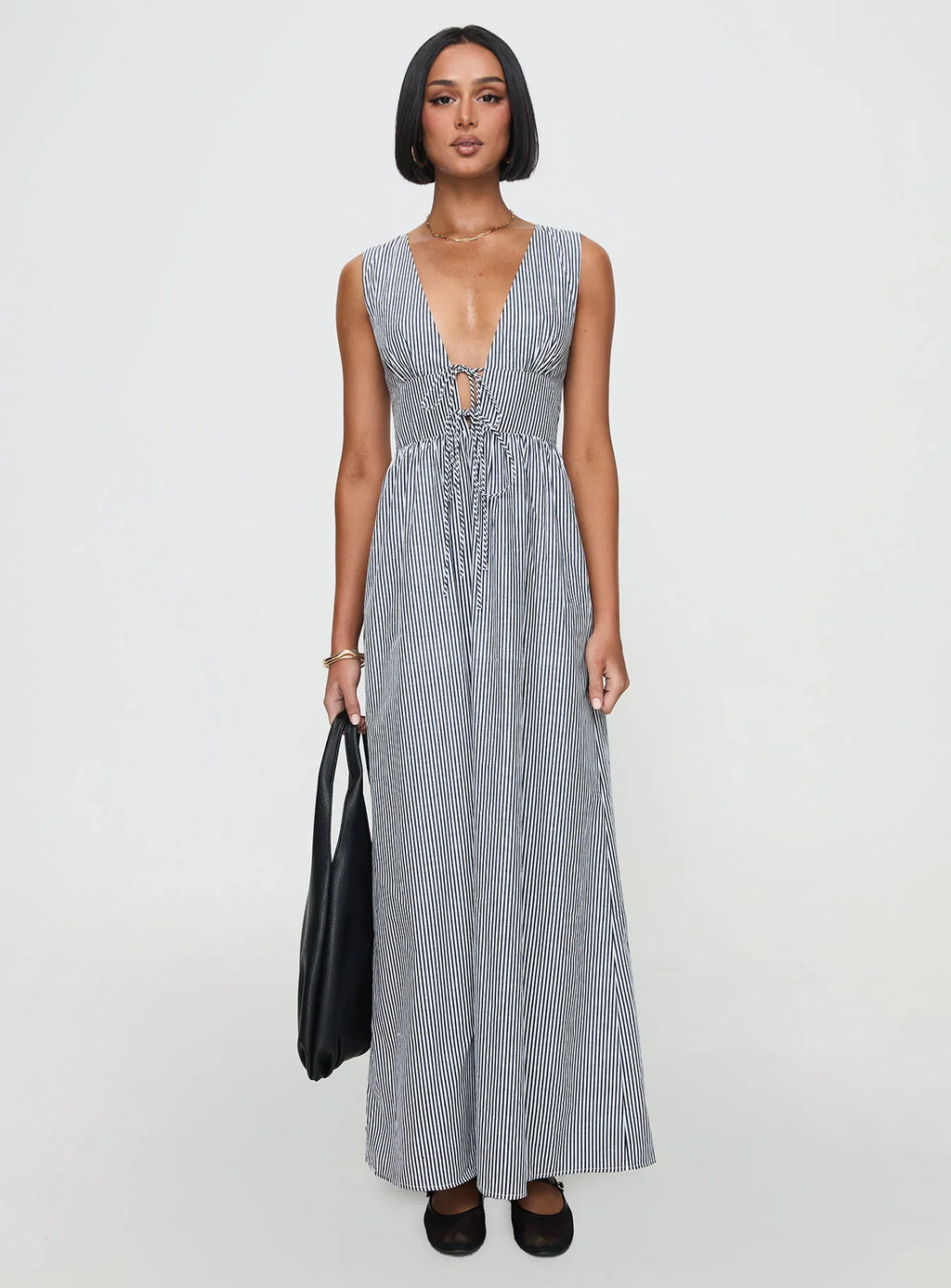 Pokey Maxi Dress Black / White Stripe