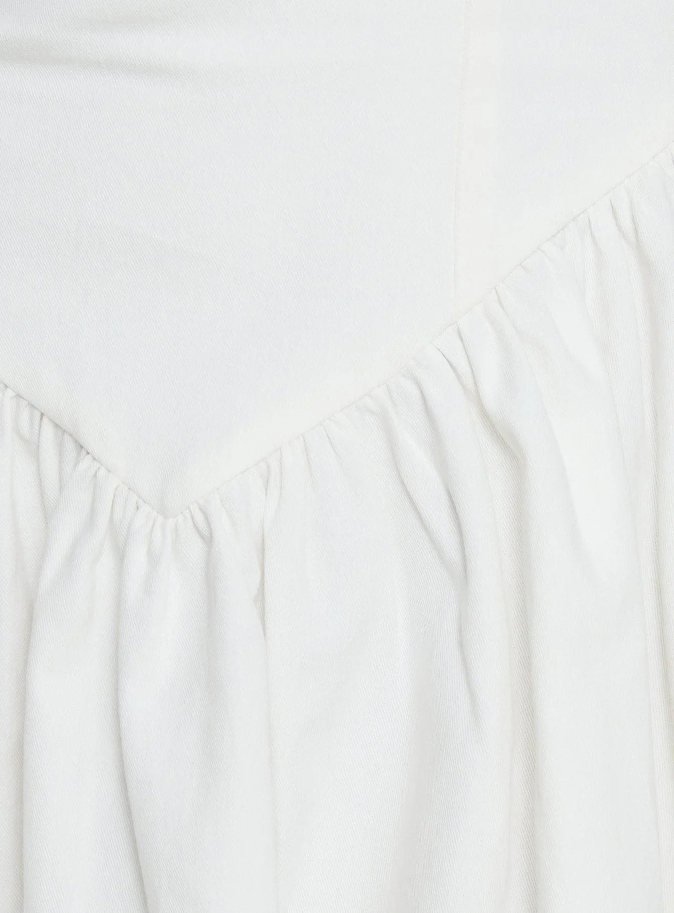 Esatora Halter Flare Mini Dress White