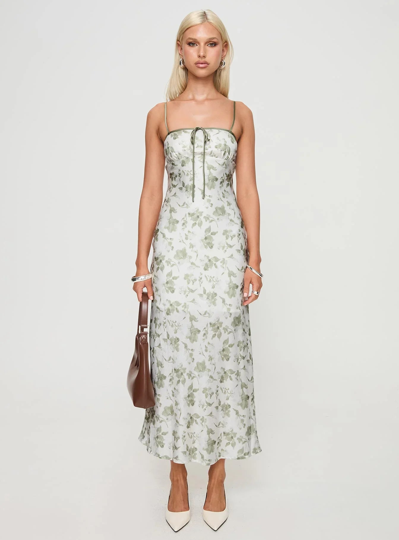 Vasiliki Maxi Dress White / Green Floral
