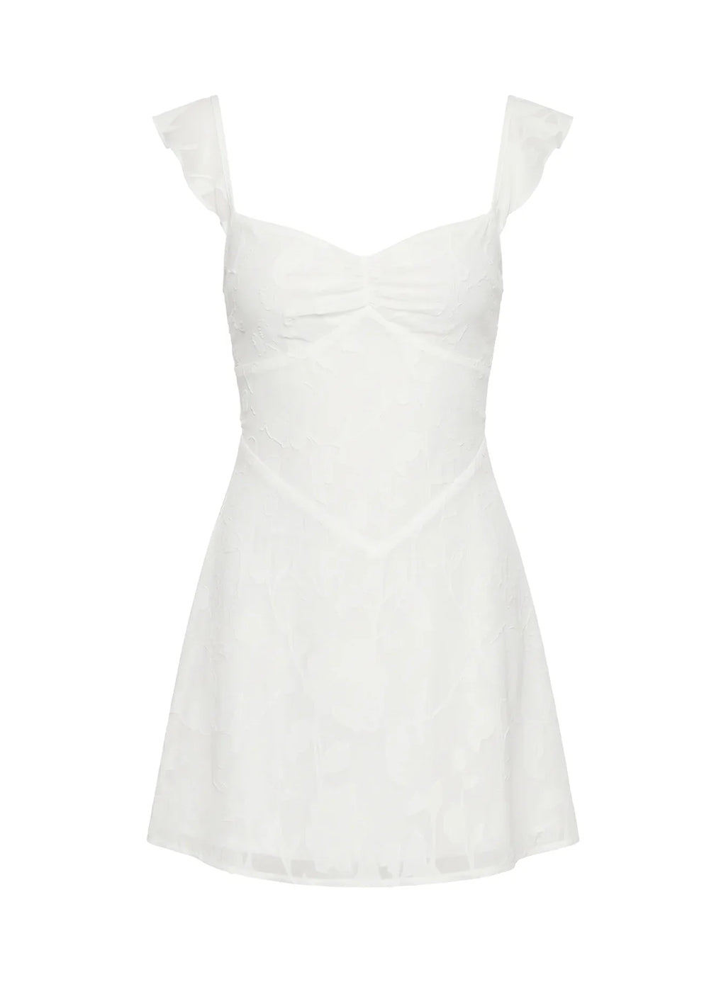 Past And Present Burnout Tie Back Mini Dress White