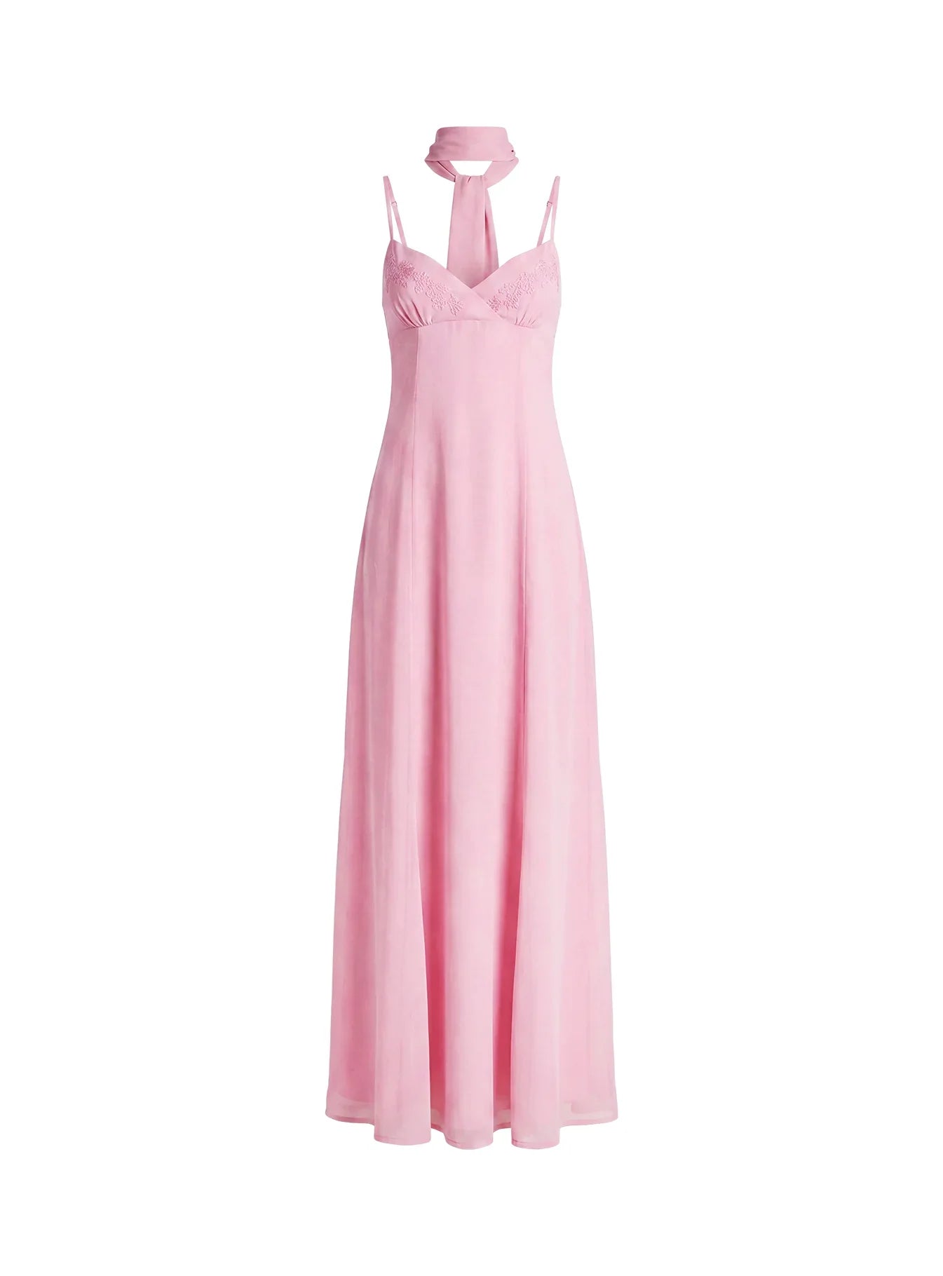 Jadira Scarf Maxi Dress Light Pink