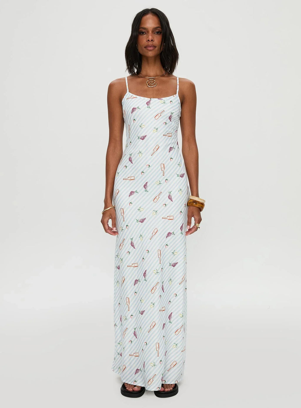 Charcuterie Maxi Dress Blue
