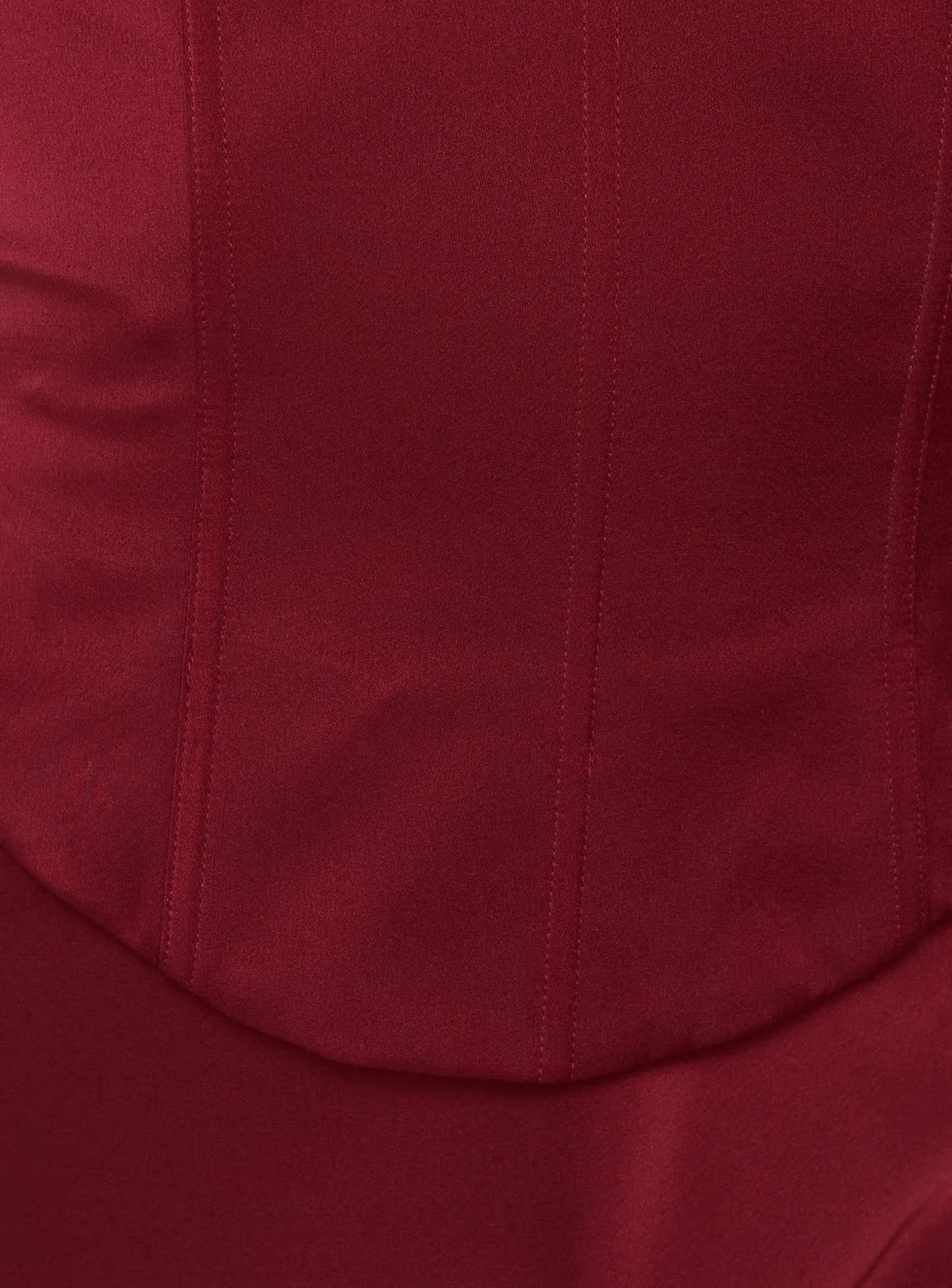 Devotedness Satin Corset Maxi Dress Deep Red