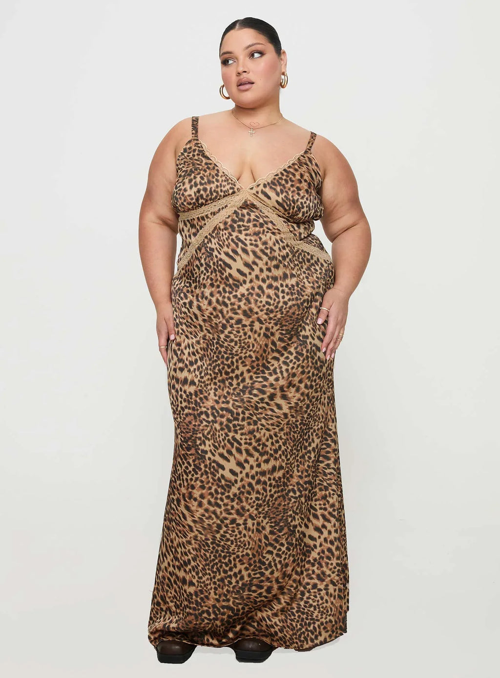 Sanctuary Maxi Dress Leopard Curve