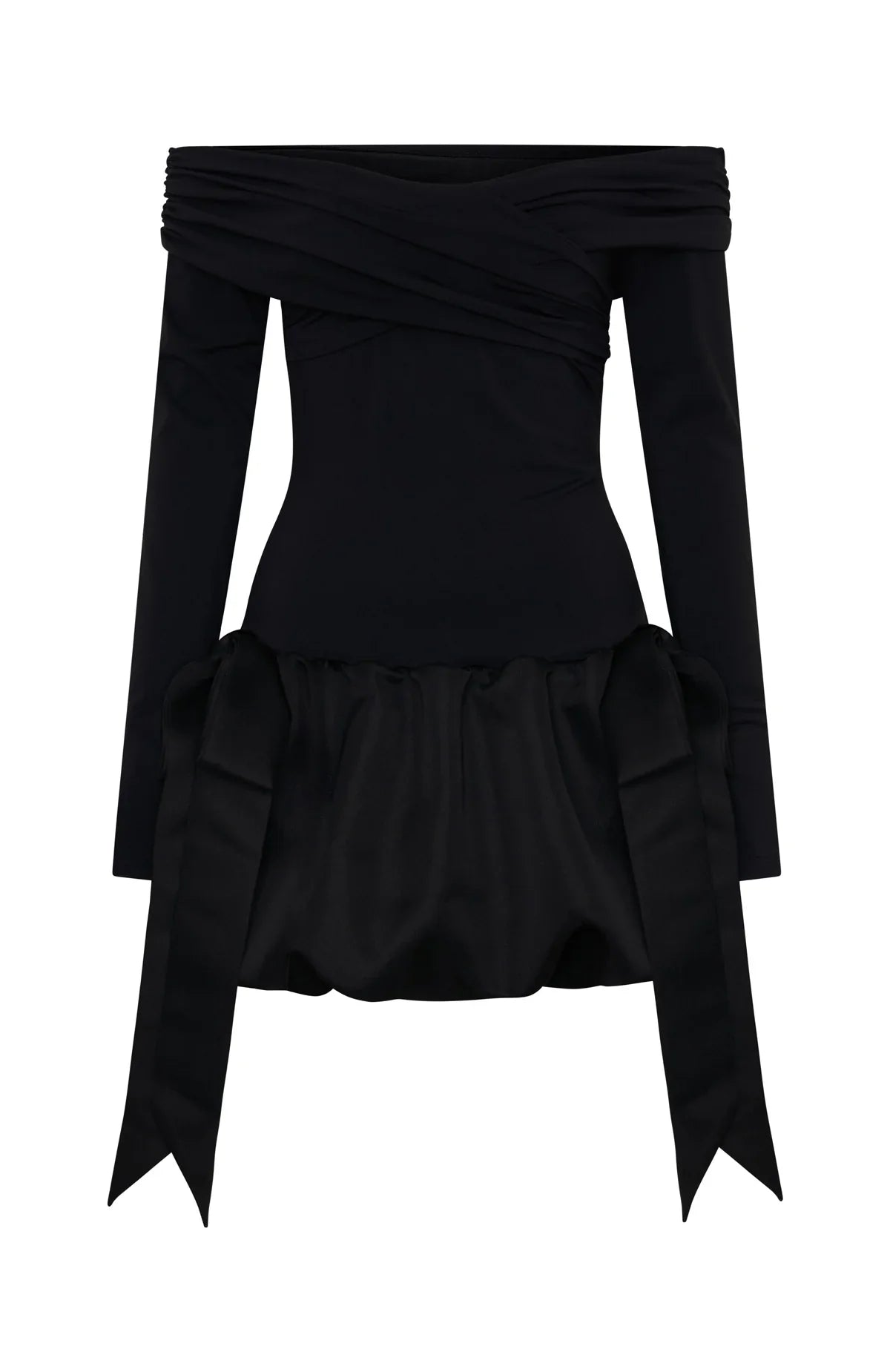 Raise Hell Long Sleeve Mini Dress Black