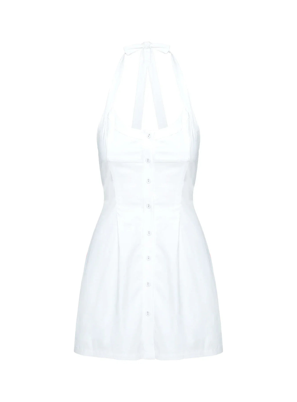 Mallorie Halter Mini Dress White