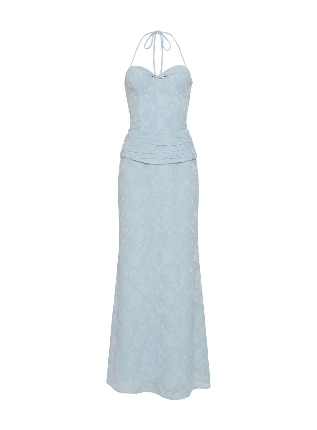 Love from Portofino Corset Maxi Dress Blue