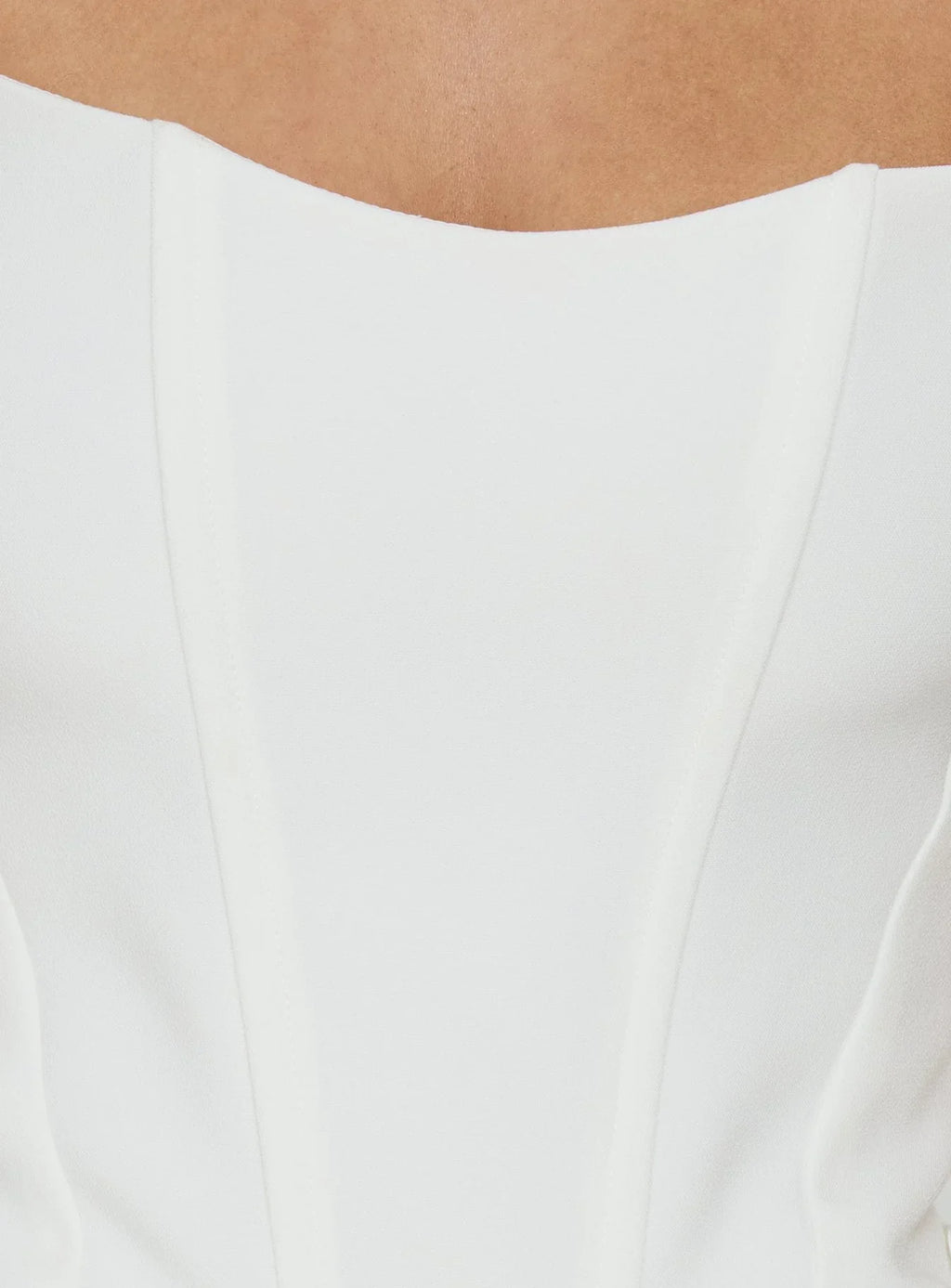 Ryana Corset Drape Maxi Dress White